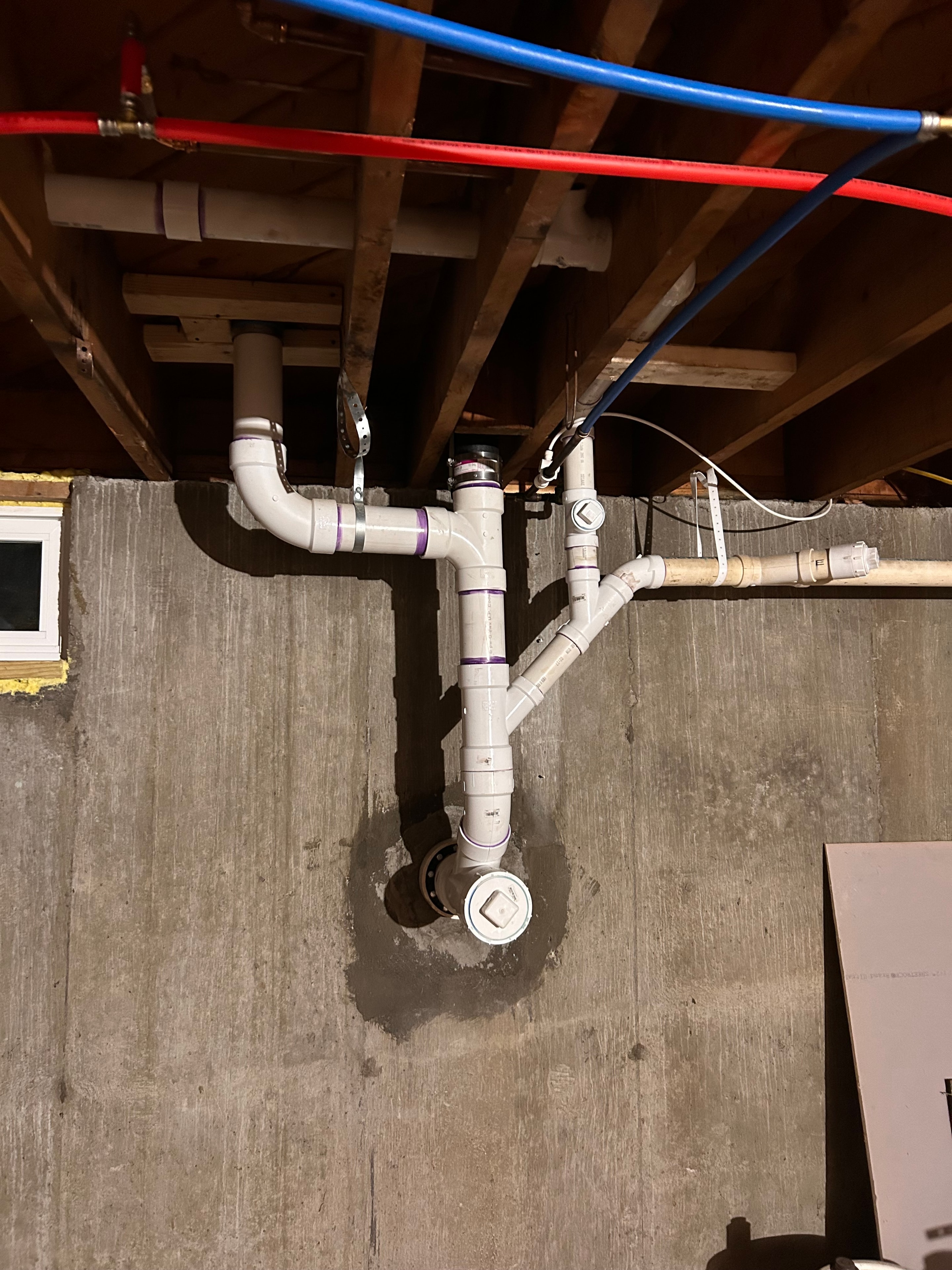 New construction plumbing rough-in by Sears Mechanical